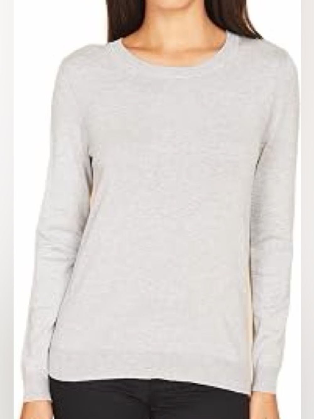 BR Classic Crewneck Women's Sweater in Light Gray
